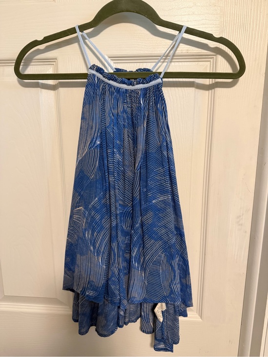 Free People Tops - Free People Blue Printed High-Low Top